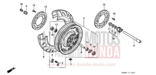 ROUE AVANT GL1500SEX de 1999